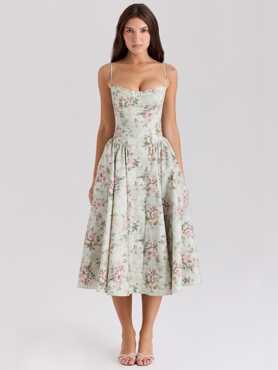House of CB Dresses & Skirts - House of CB Samaria Floral Corset Midi Dress